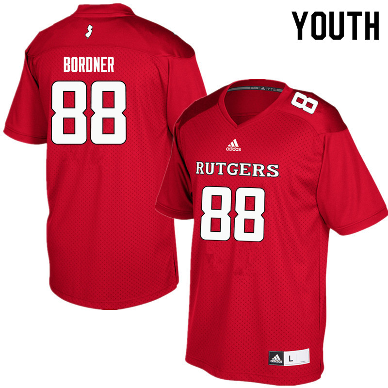 Youth #88 Brendan Bordner Rutgers Scarlet Knights College Football Jerseys Sale-Red